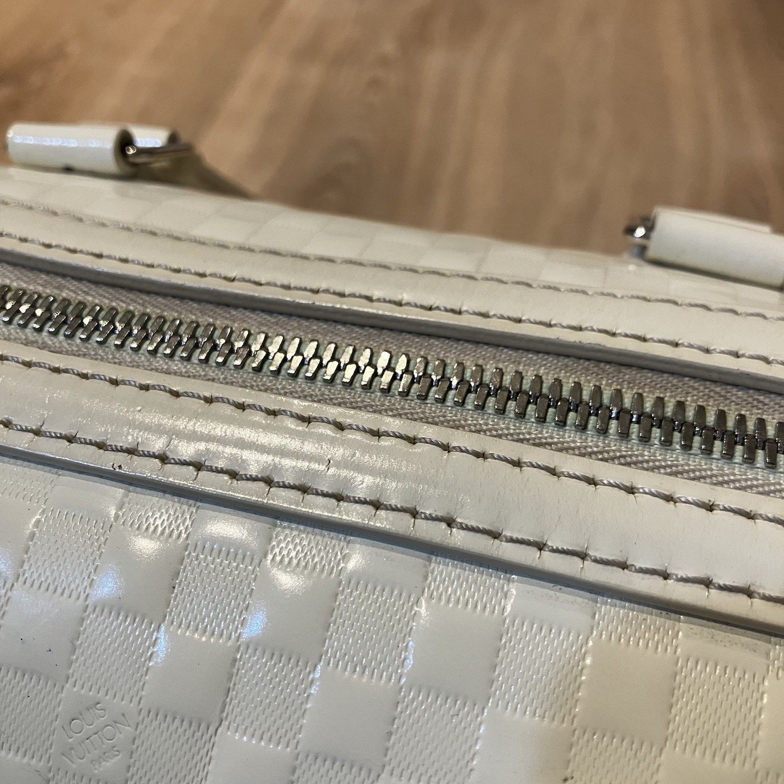 Louis Vuitton Louis Vuitton Damier Facet Speedy Cube White Cream Hand Bag Size ONE SIZE - 11 Thumbnail