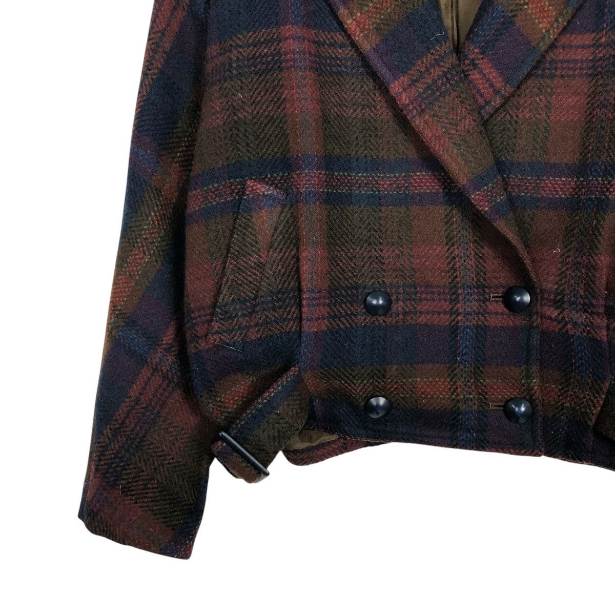 Japanese Brand 🔥VINTAGE WOOL BOMBER JACKET PARACHUTE DESIGN TARTAN GIO Size US M / EU 48-50 / 2 - 6 Thumbnail