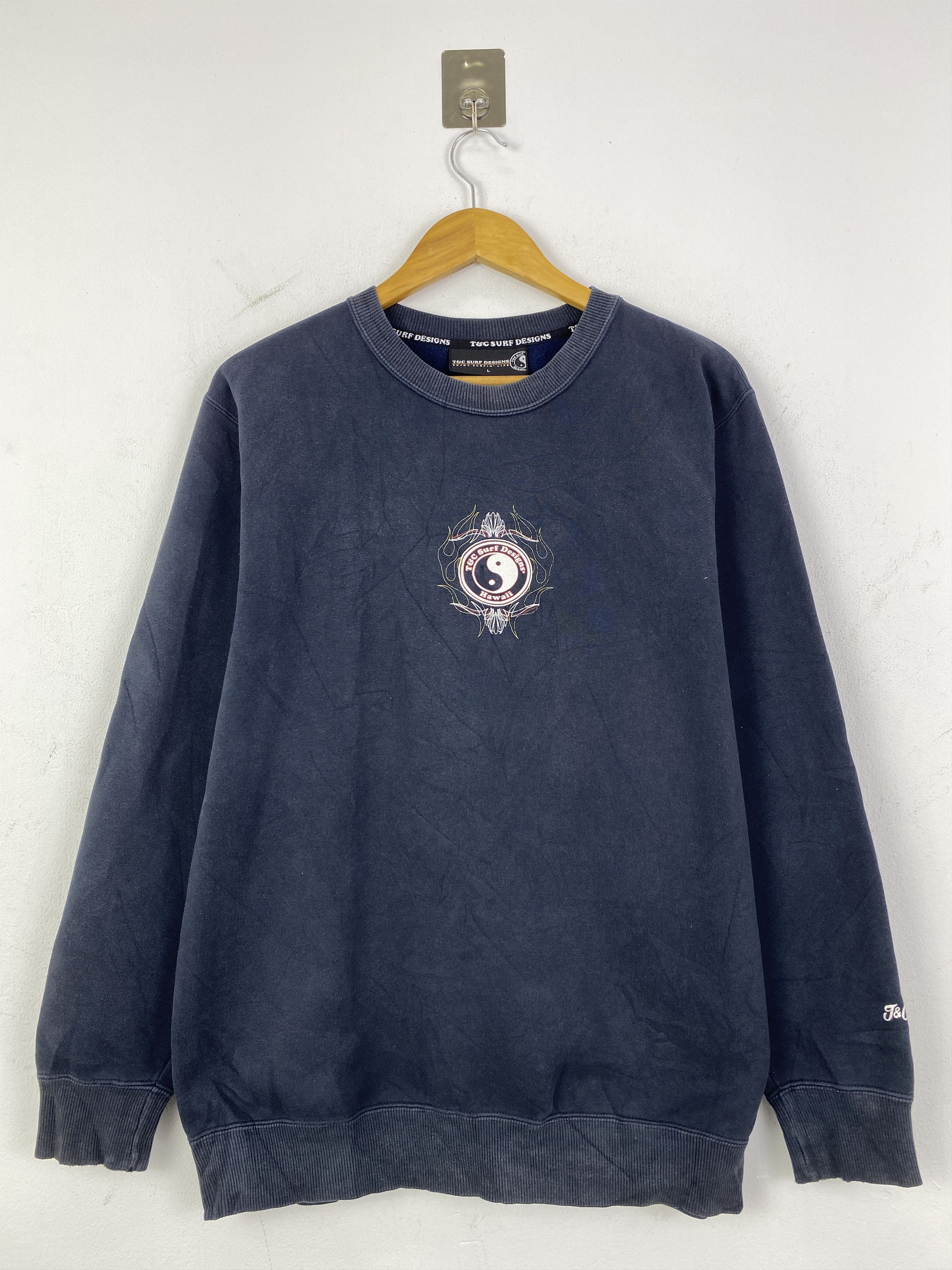 Vintage Vintage T&C Surf Backhit Sweatshirt SH0190 Size US L / EU 52-54 / 3 - 3 Thumbnail