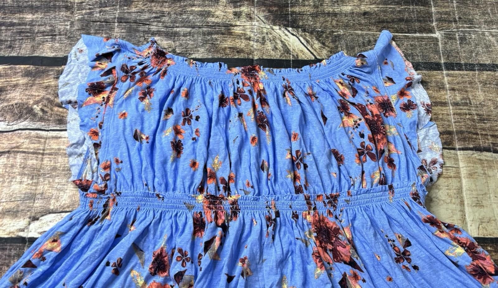 Other Free People We The Free Top Women Medium Floral Linen Blend Size M / US 6-8 / IT 42-44 - 6 Thumbnail