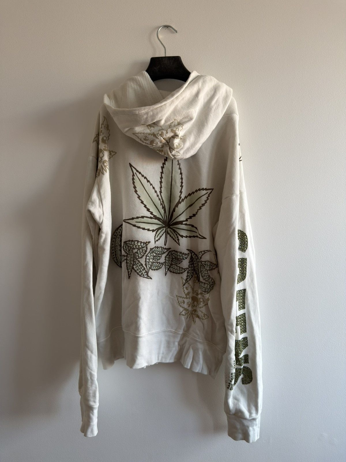 The Great China Wall *RARE* 90s VINTAGE THE GREAT CHINA WALL WEED HOODIE GREENS Size US L / EU 52-54 / 3 - 8 Thumbnail