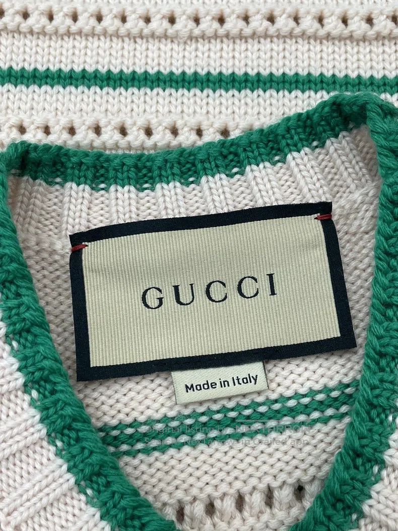 Gucci Gucci White and green striped vest Size M / US 6-8 / IT 42-44 - 4 Thumbnail