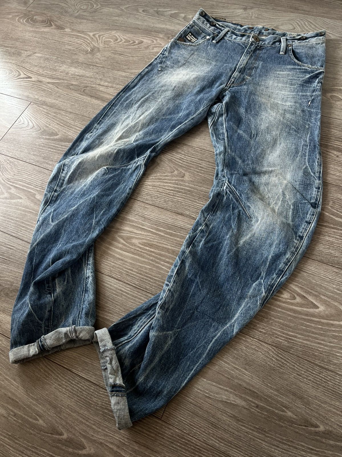 G-Star Y2K G-Star Raw ARC 3D Loose Tapered Braces Opium 03301 Jeans Size US 31 - 12 Thumbnail