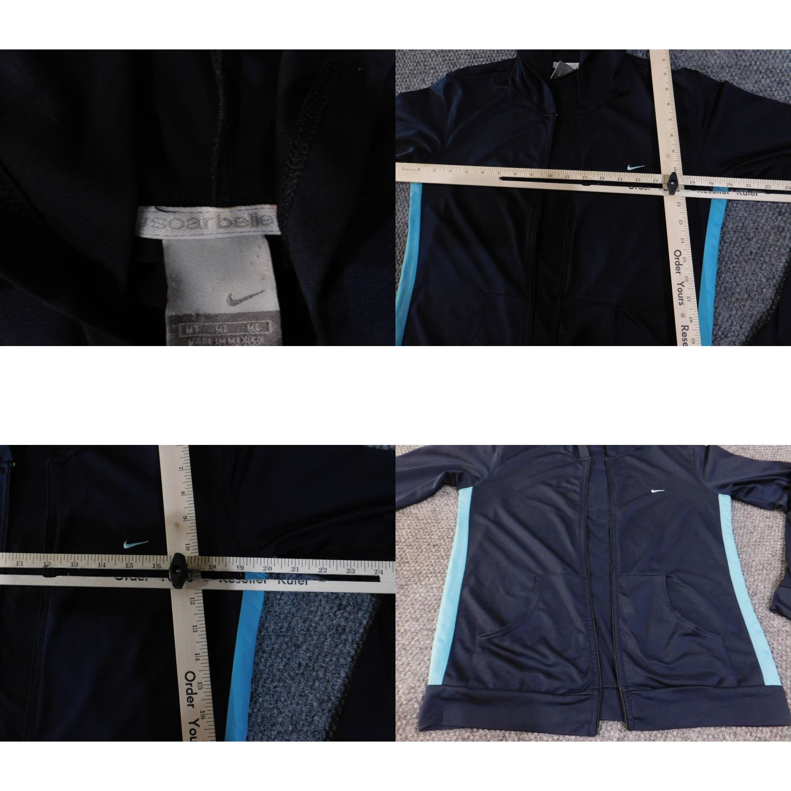 Nike Nike Jacket Womens Large Navy Blue Athletic Full Zip Hoodie Swoosh Logo Size M / US 6-8 / IT 42-44 - 8 Thumbnail