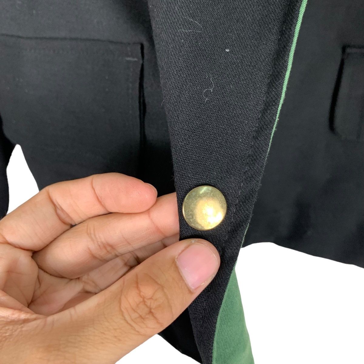 Japanese Brand OKIRAKU Double Collar Belted Pea Jacket #0957-C42 Size S / US 4 / IT 40 - 10 Thumbnail