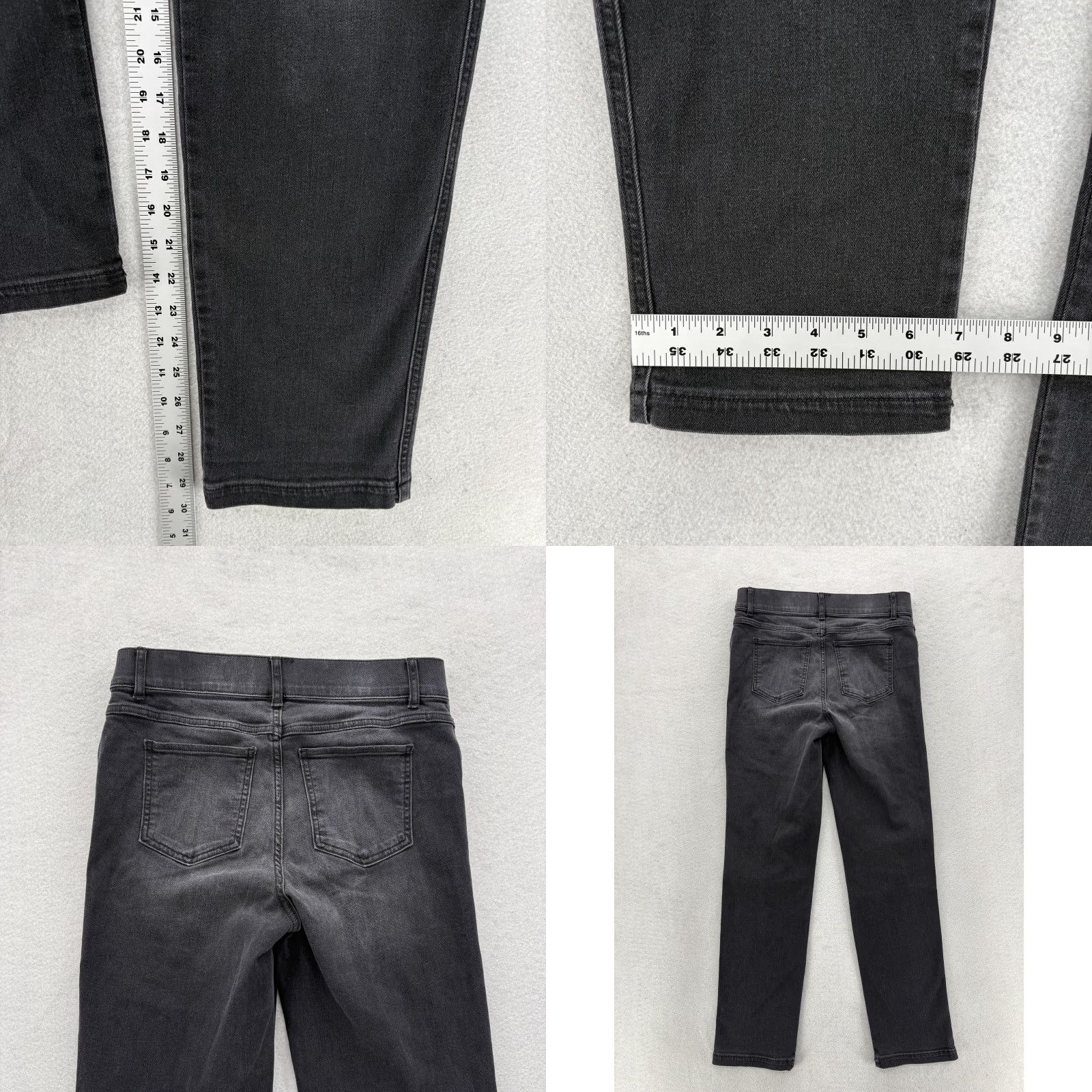 Spanx Spanx Jeans Womens M Tall Straight Ankle Gray Pull On Stretch Denim Preppy Size 32" / US 10 / IT 46 - 8 Thumbnail