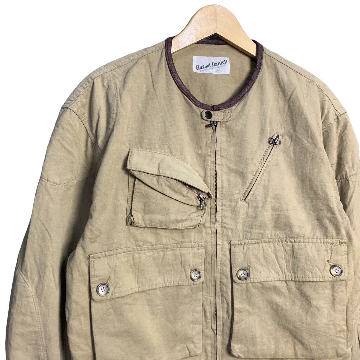 Japanese Brand Harold Daniell Collarless Multipocket Jacket Size US M / EU 48-50 / 2 - 4 Thumbnail