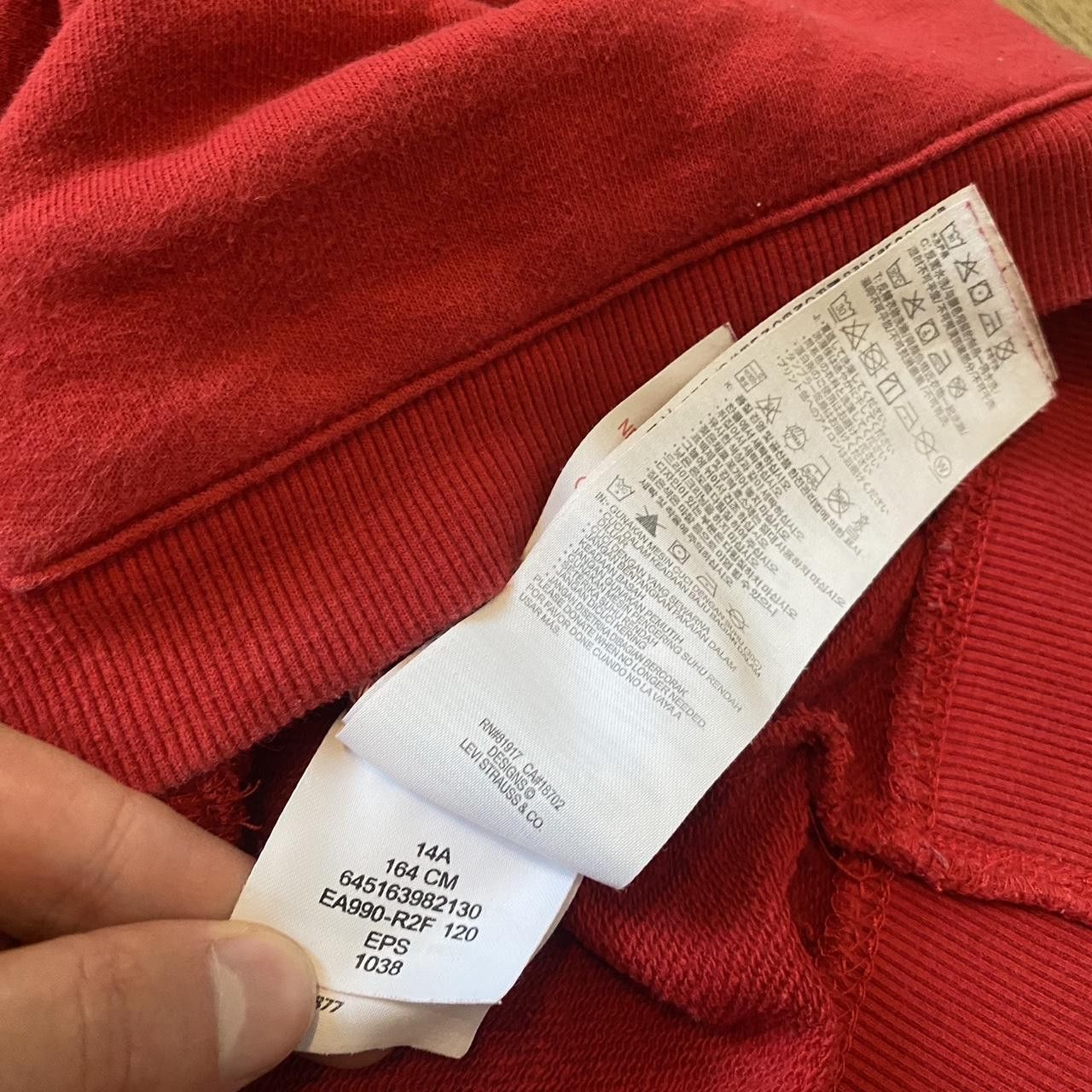 Levi's Levi's red and white hoodie y2k 2000s Vintage Size US S / EU 44-46 / 1 - 5 Thumbnail