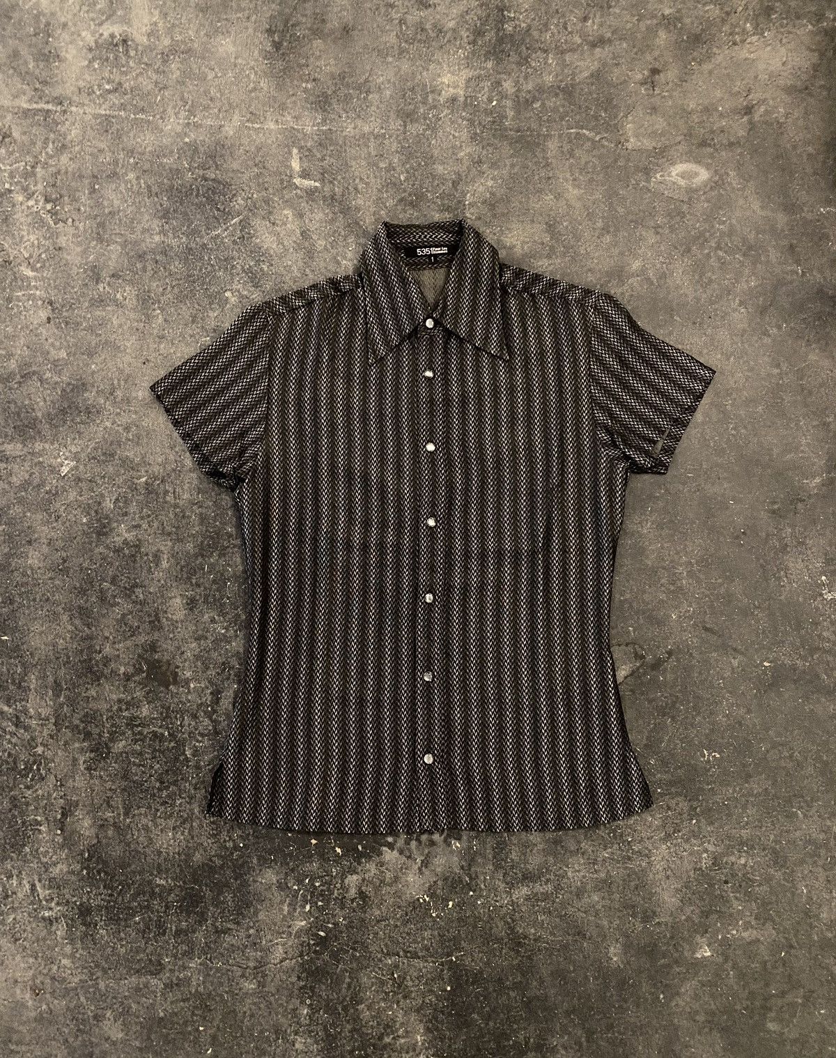 image of 20471120 x 5351 Pour Les Hommes Snap Button Shirt in Black, Men's (Size Small)
