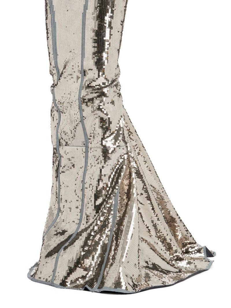 Rick Owens o1y0126 Denim Maxi Dress in Taupe Size XS / US 0-2 / IT 36-38 - 6 Thumbnail