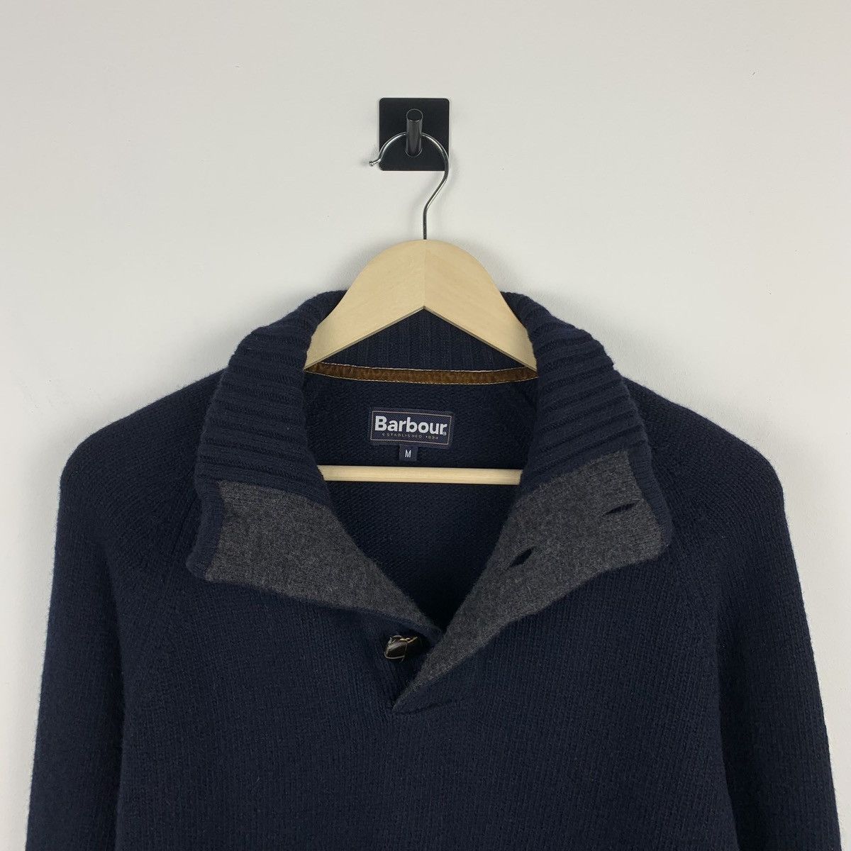 Barbour Men’s Barbour Wool Knit Sweater Buttons Up Size M Size US M / EU 48-50 / 2 - 8 Thumbnail