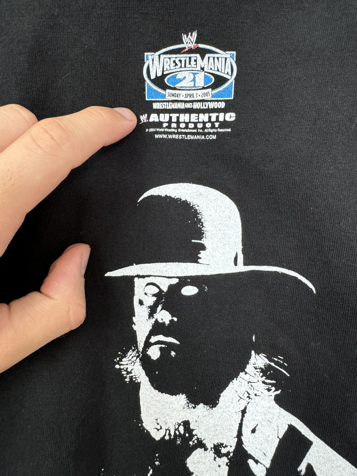 WWE 2004 OG WWE Original Deadman Undertaker Wrestlemania 21 Tee Size US L / EU 52-54 / 3 - 3 Thumbnail
