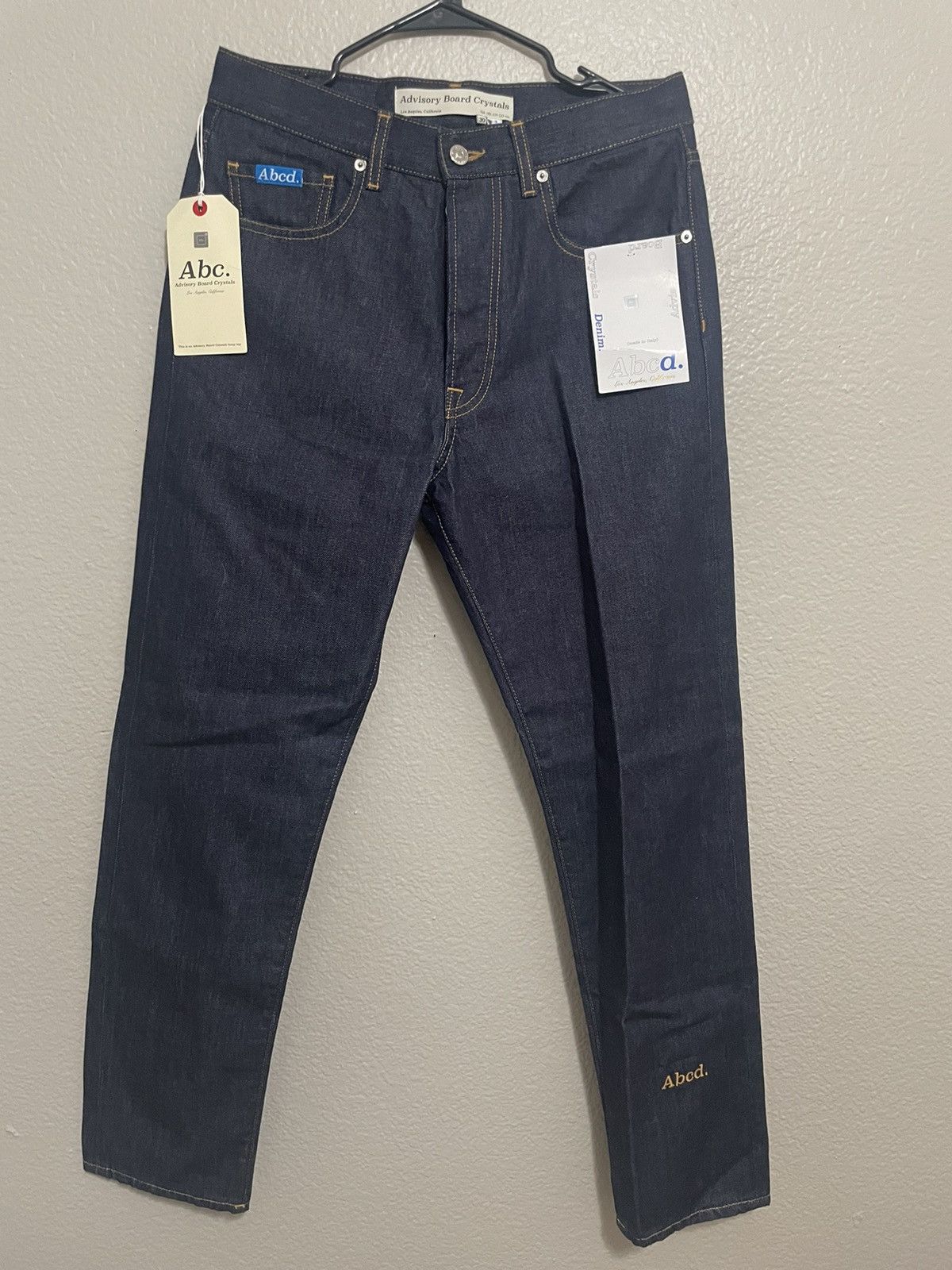 image of Advisory Board Crystals Abcd. Original Fit Jeans in Dark Blue Wash, Men's (Size 30)