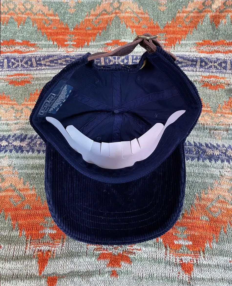 Polo Ralph Lauren Polo Ralph Lauren Rare Corduroy Leather baseball cap hat Size ONE SIZE - 6 Thumbnail