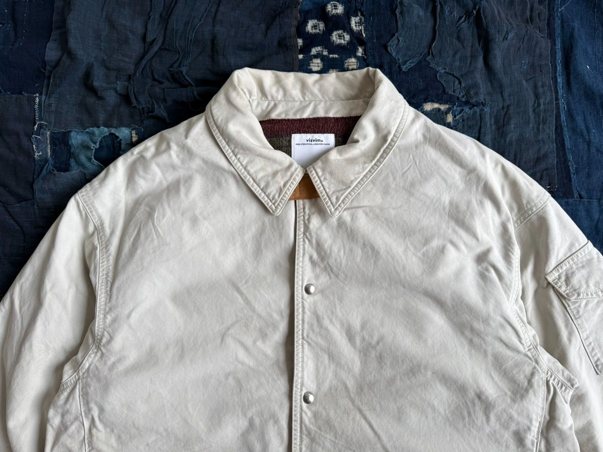 Visvim VISVIM 23AW Willis Blouson Patchwork Leather Jacket IVORY 4 Size US XL / EU 56 / 4 - 7 Thumbnail
