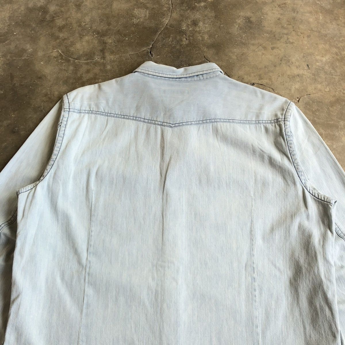 Diesel Vintage Diesel Cowboy Western Shirt Blue Washed Jeans Size US XL / EU 56 / 4 - 12 Thumbnail