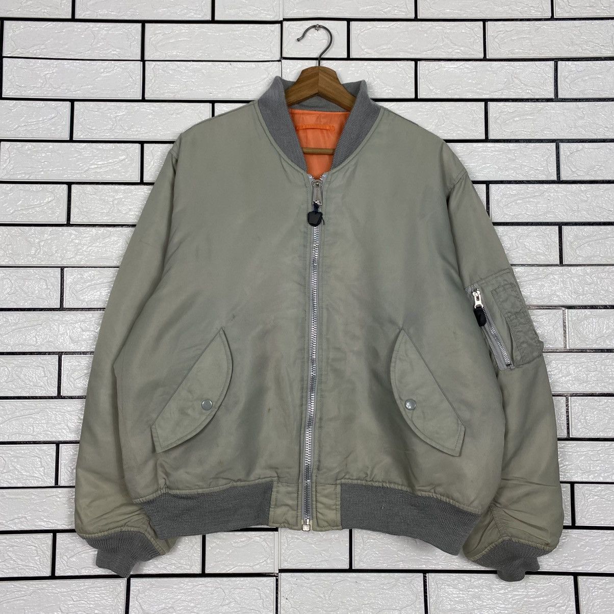 Japanese Brand 📌Vintage Ma-1 Bomber Jacket Military Unbranded Issey Miyake Size US L / EU 52-54 / 3 - 2 Thumbnail