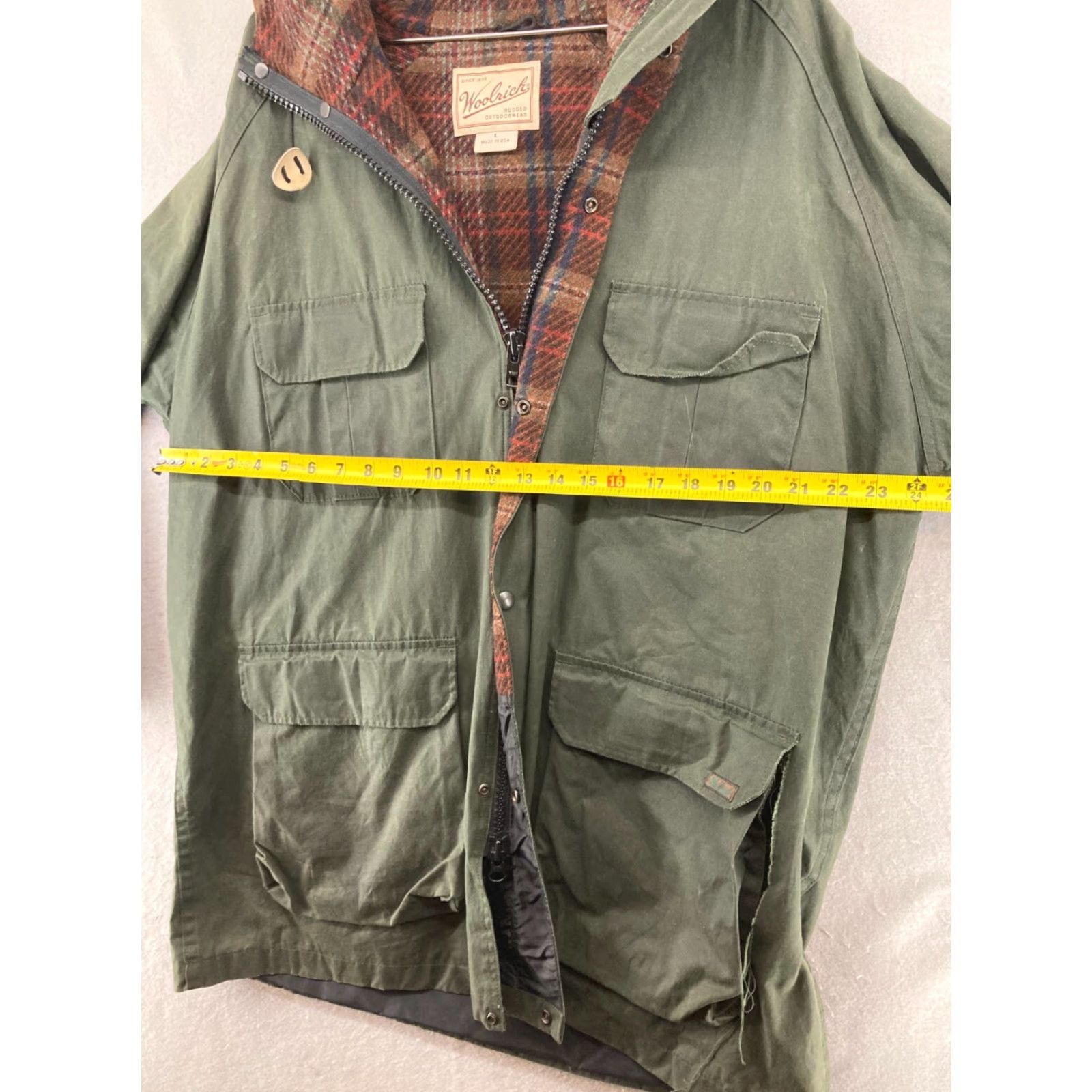 Vintage Woolrich Parka Mens Large Beige Flannel Lined Jacket Coat USA Adult Men VINTAGE Size US L / EU 52-54 / 3 - 2 Thumbnail
