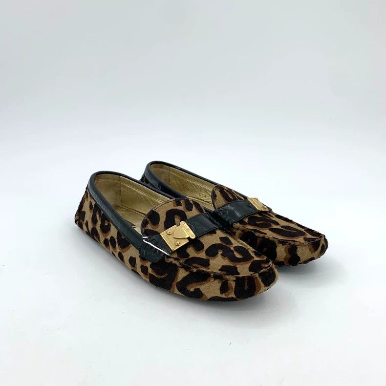 Louis Vuitton Louis Vuitton size 37.5 Color-block leopard-print round-toe Size US 5.5 / EU 38 - 2 Thumbnail