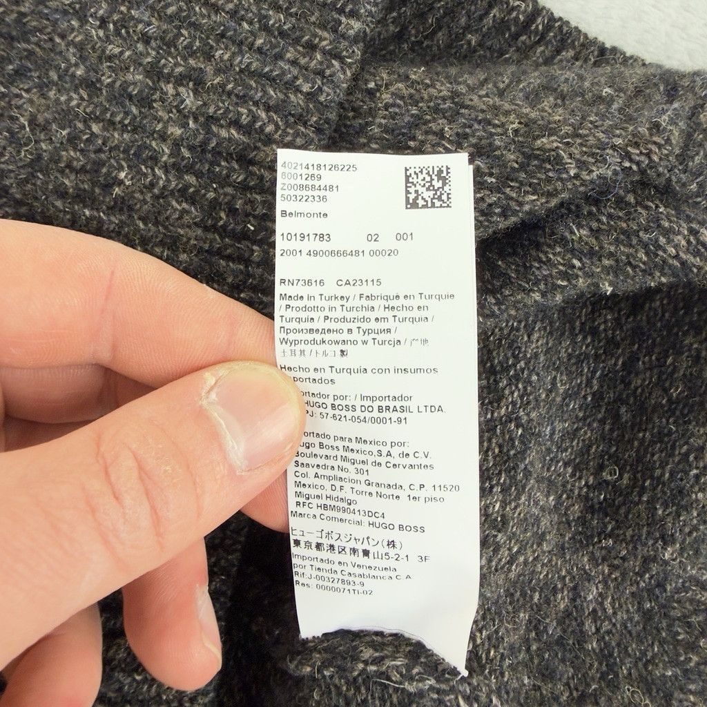 Hugo Boss Hugo Boss Men's Size XL Wool Blend 1/4 Zip Pullover Sweater Size US XL / EU 56 / 4 - 5 Thumbnail