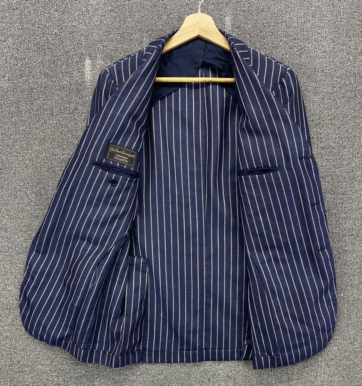 Vintage Vintage Gian Franco Homme Striped Coat Jacket Size US M / EU 48-50 / 2 - 7 Thumbnail