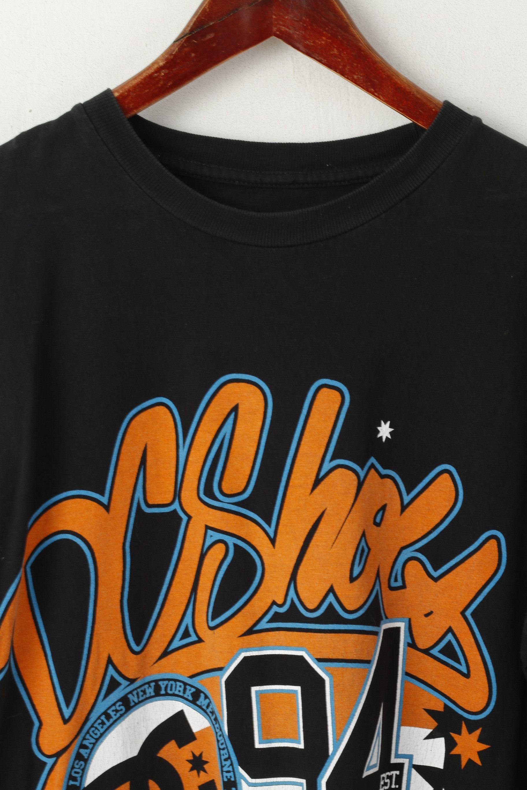 DC DC Men L Shirt Black Cotton Graphic 6419 Size US L / EU 52-54 / 3 - 5 Thumbnail