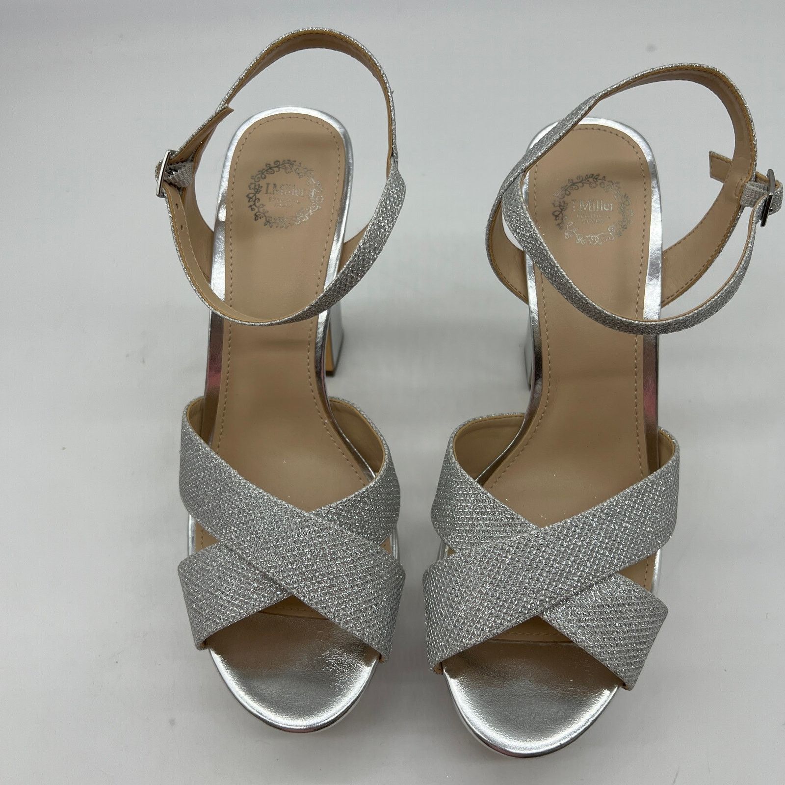 Other I. Miller Womens Samien Heeled Sandals Silver Size US 9 / IT 39 - 5 Thumbnail