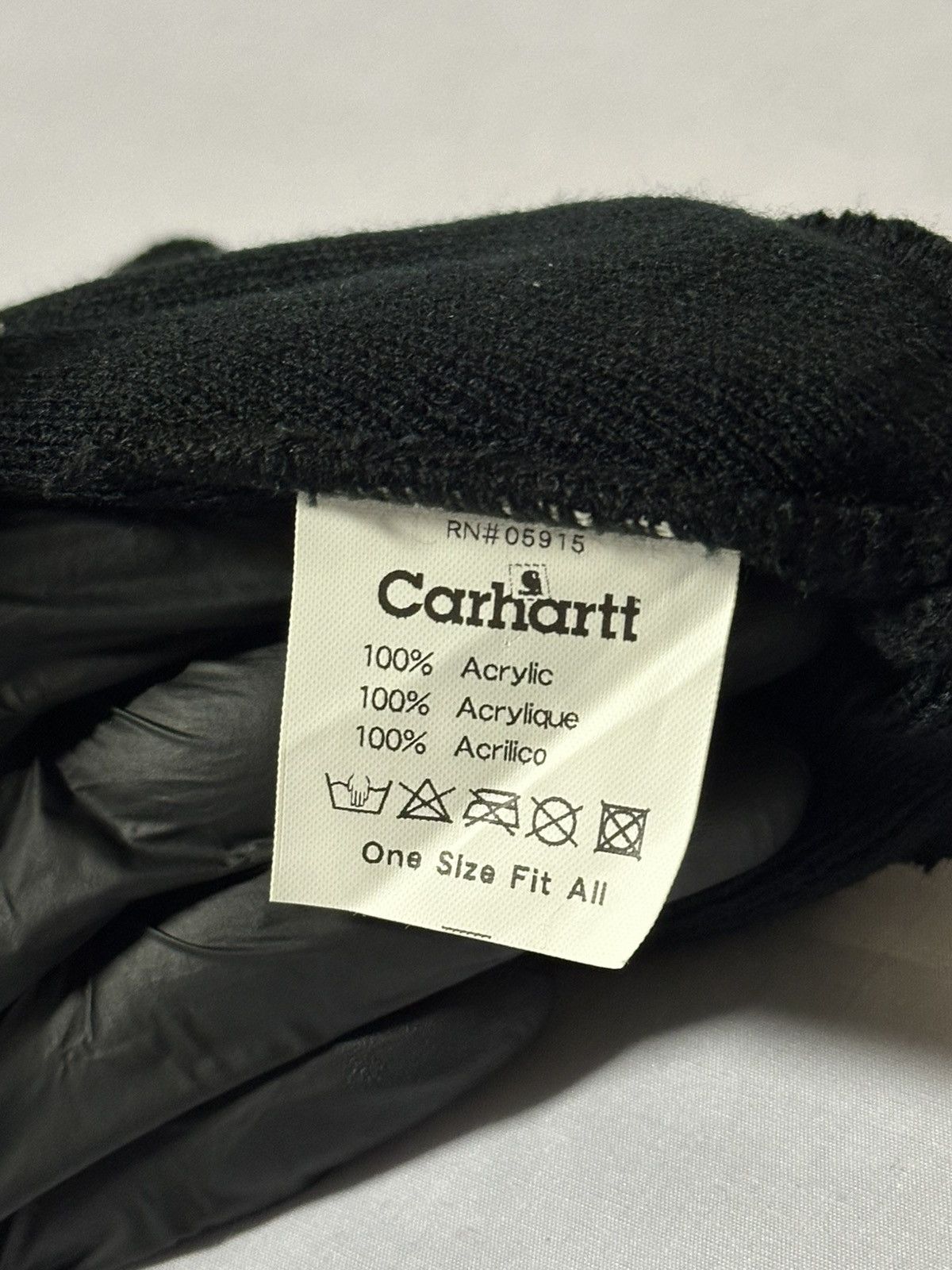 Carhartt Carhartt striped black and gray knit winter beanie hat. Size ONE SIZE - 7 Thumbnail