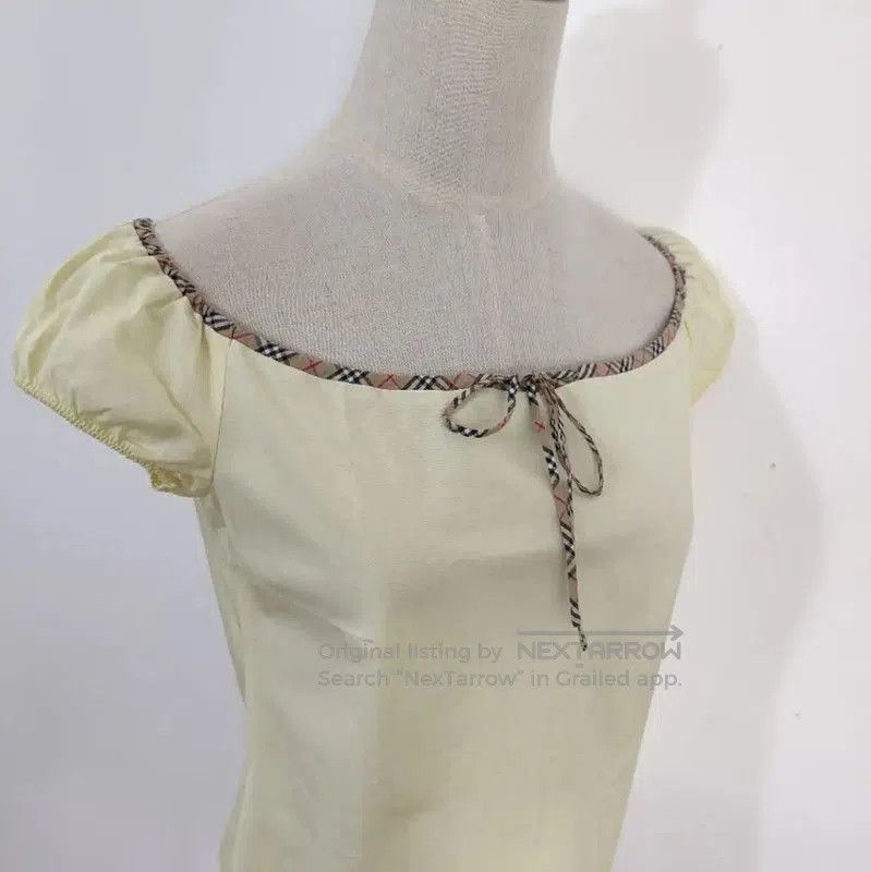 Burberry Burberry Summer Yellow Cotton Check T-shirt. Size M / US 6-8 / IT 42-44 - 3 Thumbnail