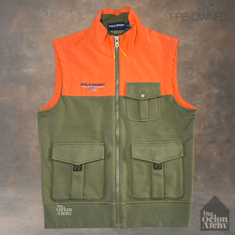 Polo Ralph Lauren Polo Sport Hybrid Vest 'Orange/Olive Green' Size US M / EU 48-50 / 2 - 1 Thumbnail