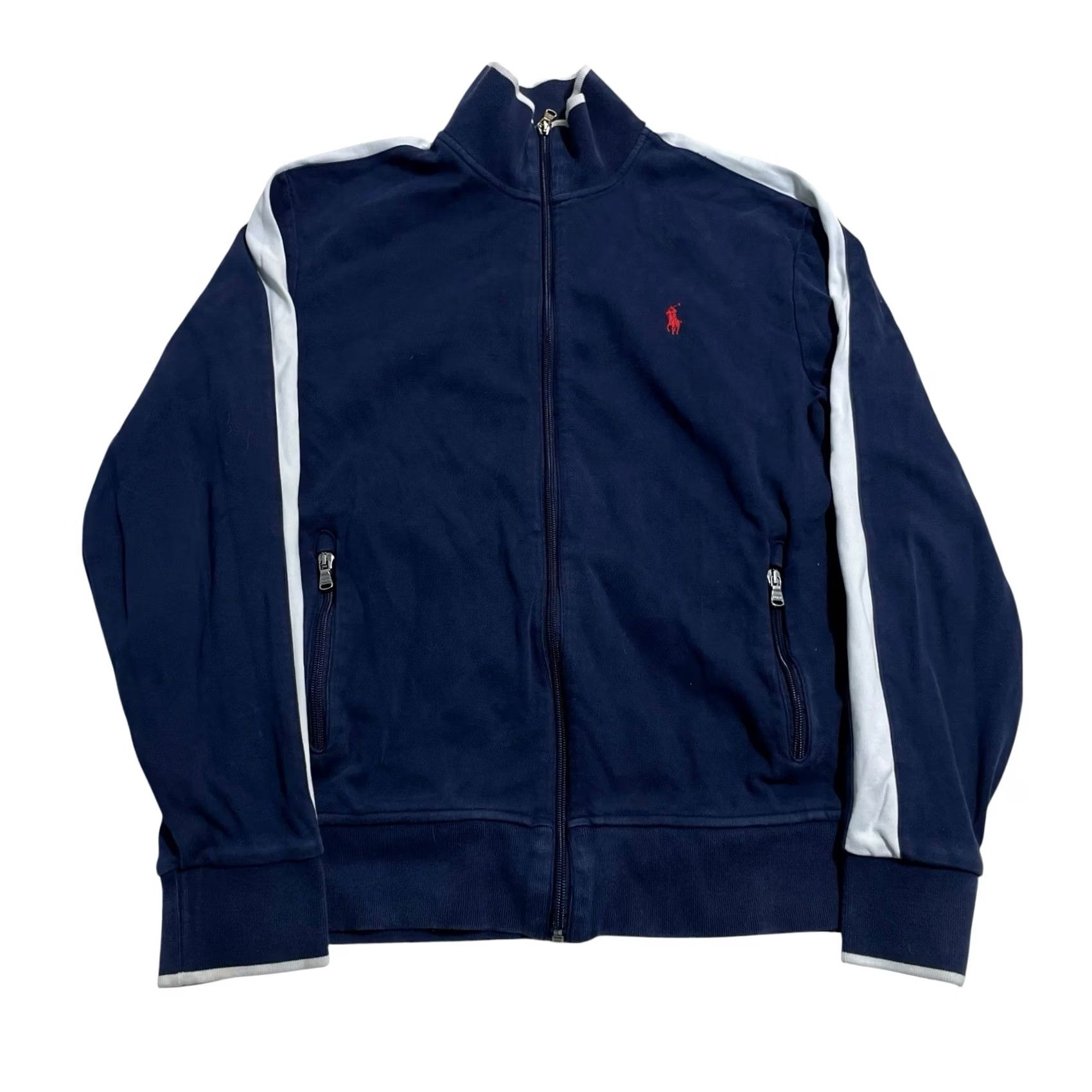 Polo Ralph Lauren Polo Ralph Lauren Interlock Track Jacket Mens M Navy Full Zip Hooded Pockets Logo Classic Sports Size US M / EU 48-50 / 2 - 2 Thumbnail