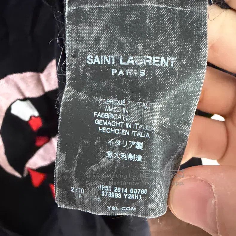 Saint Laurent Paris Saint Laurent Paris Blood Tooth Short Sleeve i Size US L / EU 52-54 / 3 - 3 Thumbnail