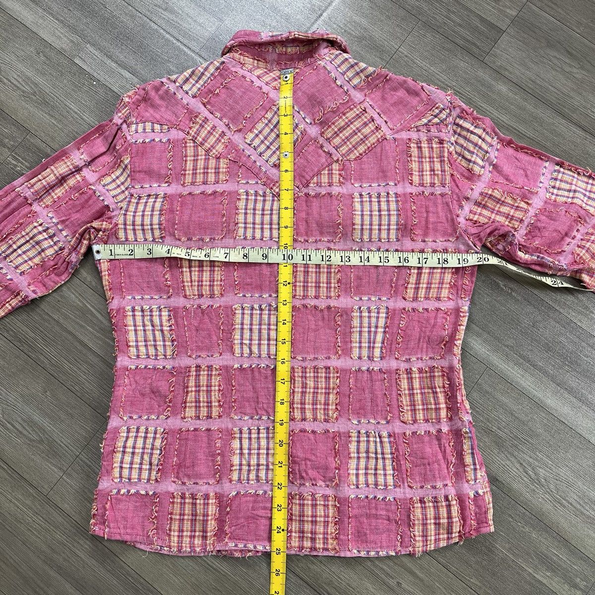 20471120 2000's Shinehills Plaid Punk Grunge Style Patchwork Shirt Size US S / EU 44-46 / 1 - 17 Thumbnail