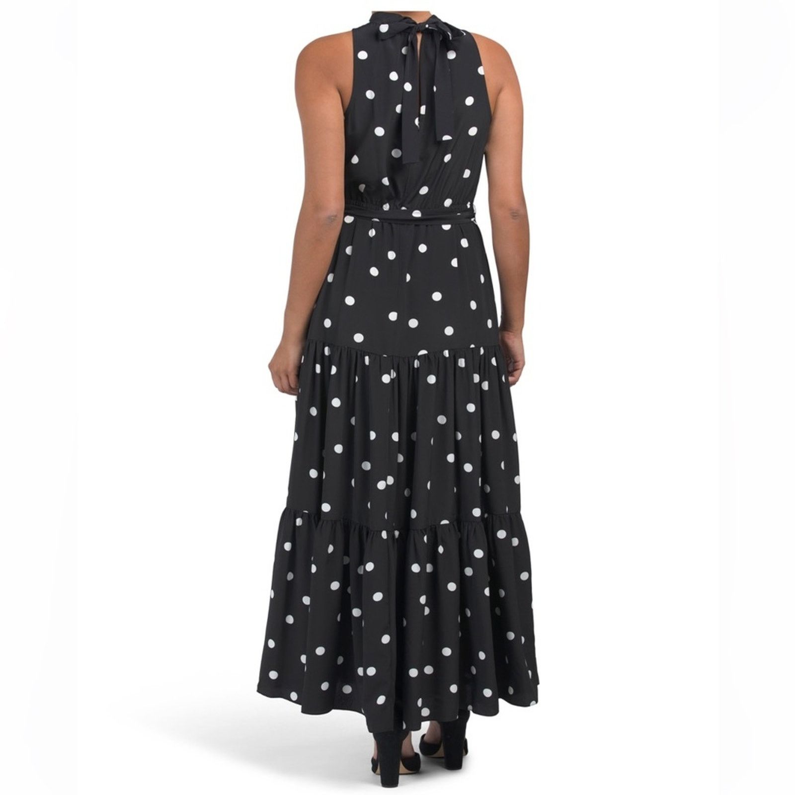 Anne Klein 🎉LAST PIECE 🎉ANNE KLEIN Tiered‎ Tie Neck Maxi Dress Size M / US 6-8 / IT 42-44 - 2 Thumbnail