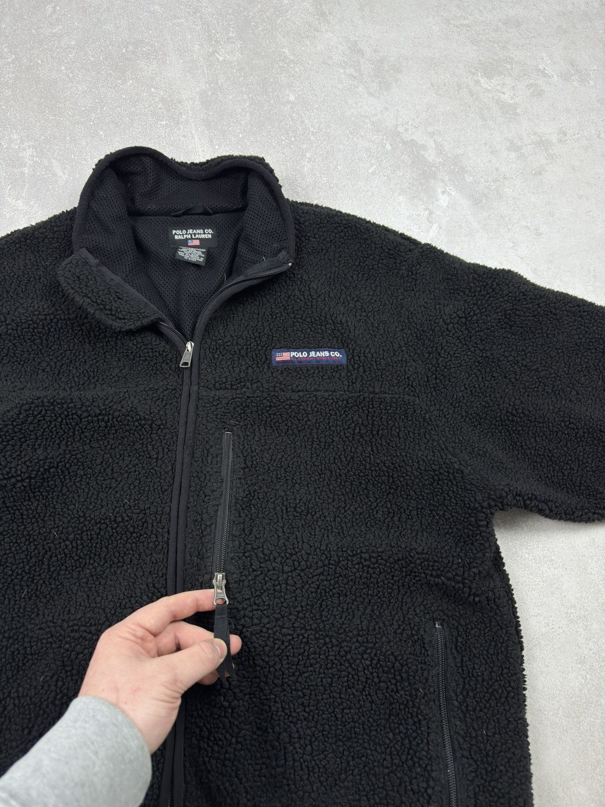 Polo Ralph Lauren Vintage Polo Jeans CO. Ralph Lauren Teddy Fleece Jacket USA Size US L / EU 52-54 / 3 - 10 Thumbnail