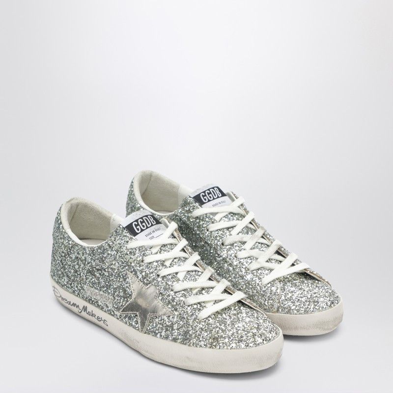 Golden Goose Golden Goose Super-Star Sneakers In Silver Glitter With Degrade Effect Size US 7 / IT 37 - 1 Thumbnail