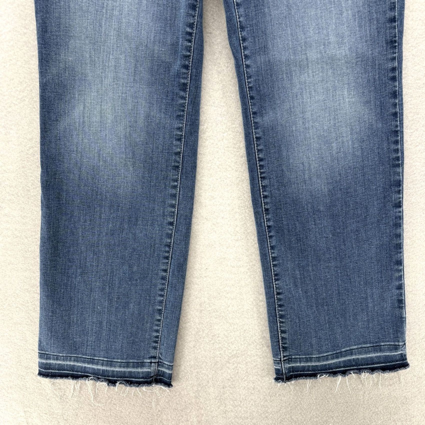 NYDJ NYDJ Marilyn Straight Jeans Womens 6 Blue Stretch Denim Size 28" / US 6 / IT 42 - 3 Thumbnail
