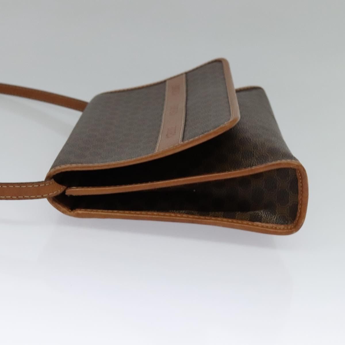 Celine CELINE Macadam Canvas Shoulder Bag Pvc Leather Brown Gold Size ONE SIZE - 4 Thumbnail