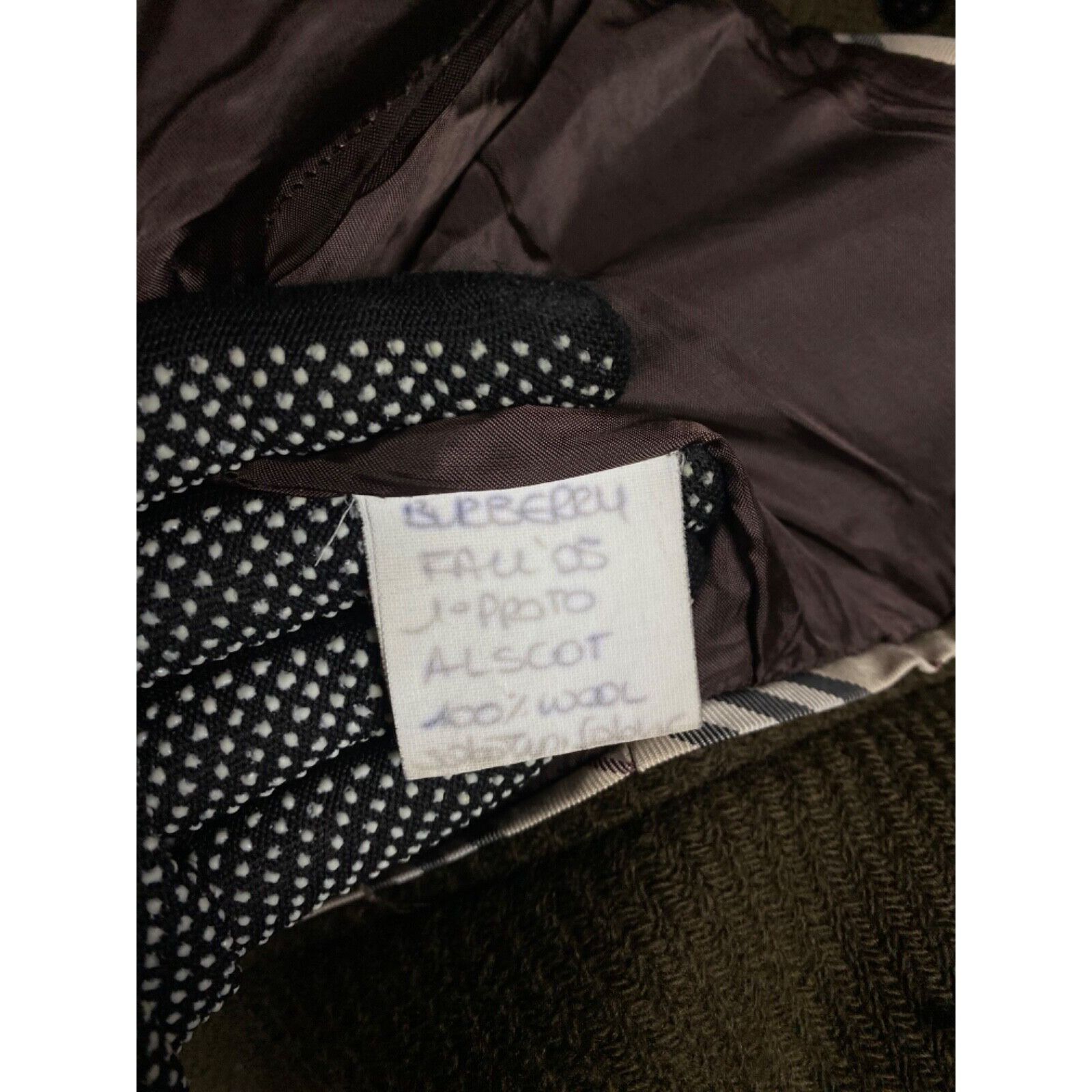 Burberry MINT! Burberry Herringbone Sample Green Brown Wool Blazer Ja Size M / US 6-8 / IT 42-44 - 10 Thumbnail