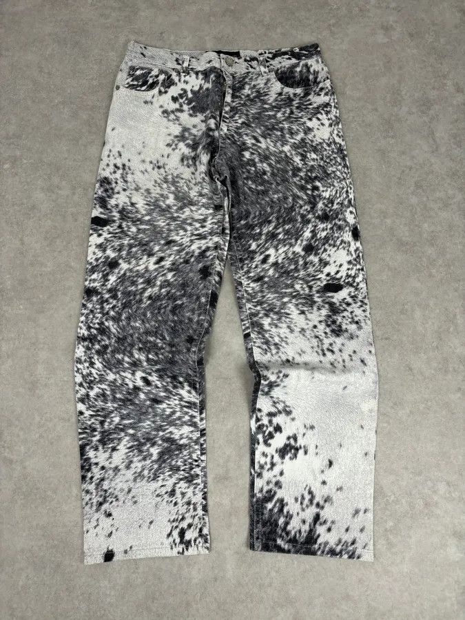 Roberto Cavalli AW1999 Roberto Cavalli White & Black Fur Effect Fury Pants Size US 32 / EU 48 - 1 Thumbnail