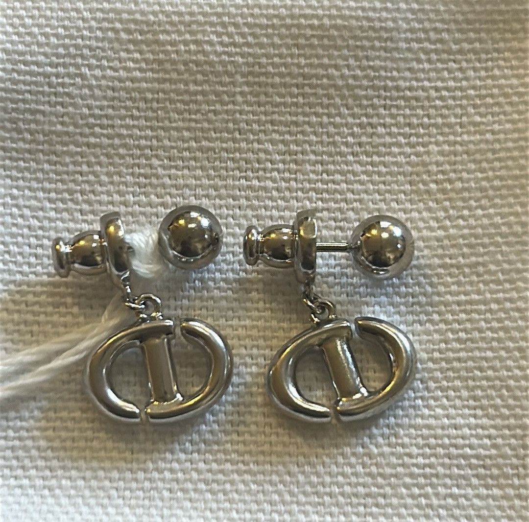 Dior Christian Dior CD NAVY Earrings Silver-Finish Metal Size ONE SIZE - 7 Thumbnail