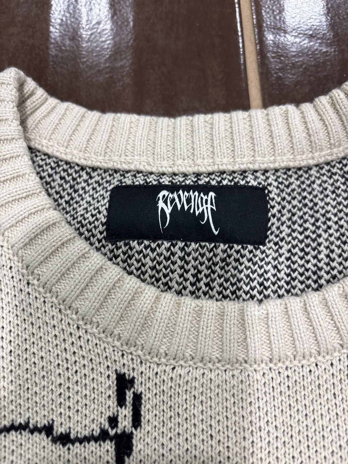 Revenge BRAND NEW Revenge XXXtentacion Collage Knit Sweater Cream XL Size US XXL / EU 58 / 5 - 7 Thumbnail