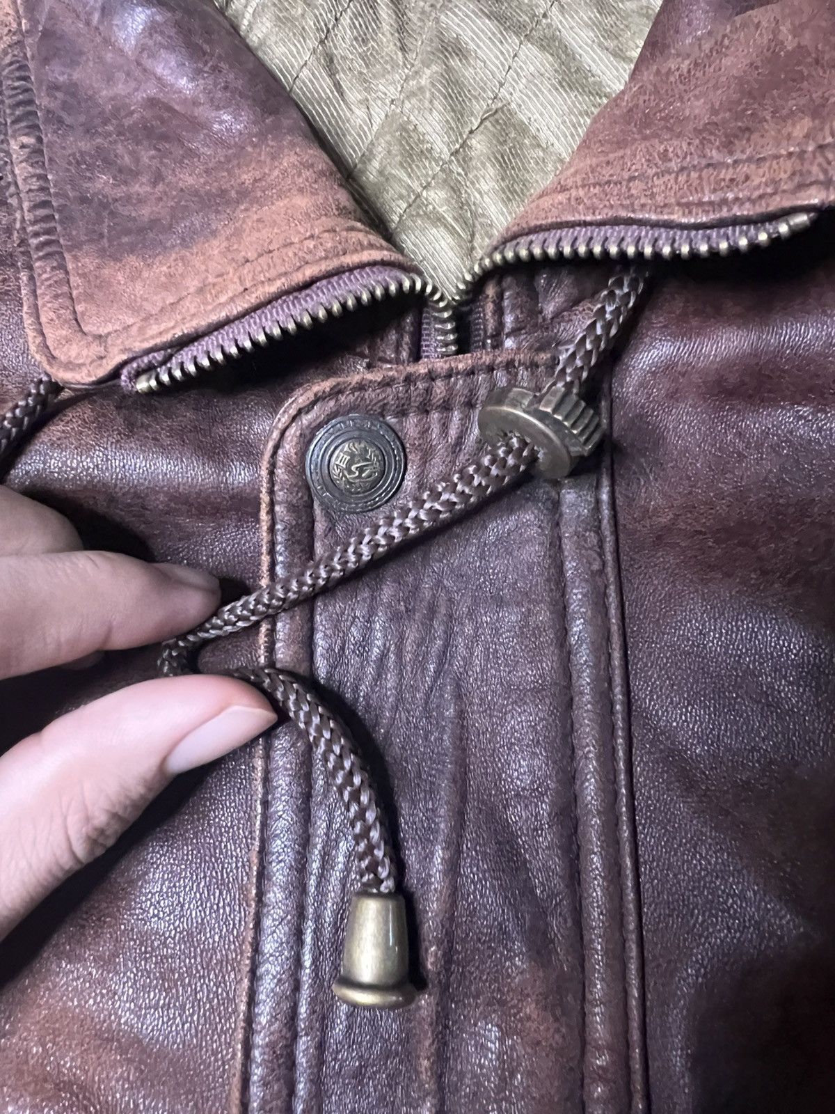 Other Vtg 80s Original leather Aviator Flight Bomber Jacket Rare L Size US L / EU 52-54 / 3 - 4 Thumbnail