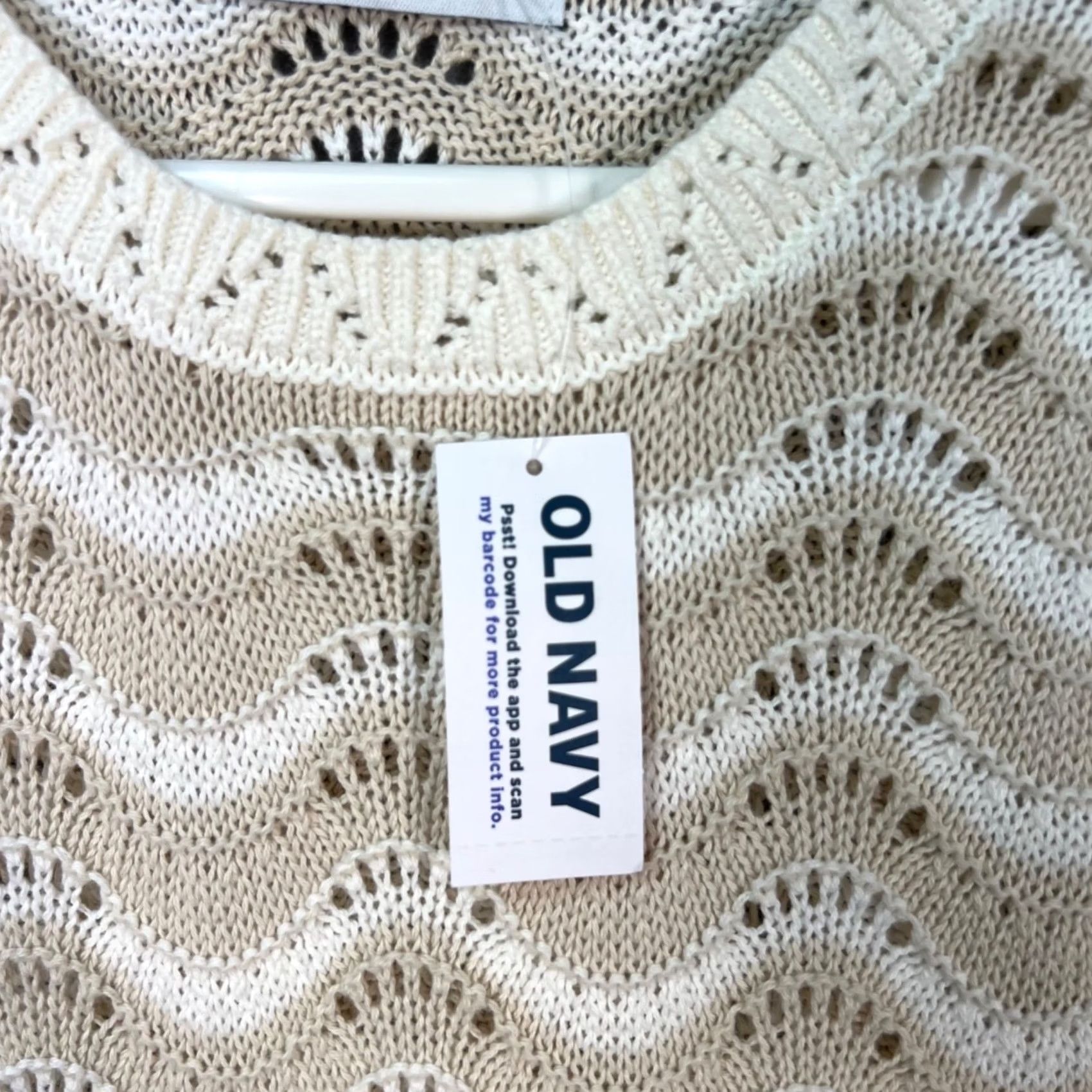 Old Navy Old Navy Ivory Crochet Midi Dress Sleeveless 100% Cotton Womens Small Crew Neck Casual Slip Dress Tank Dress Size S / US 4 / IT 40 - 5 Thumbnail