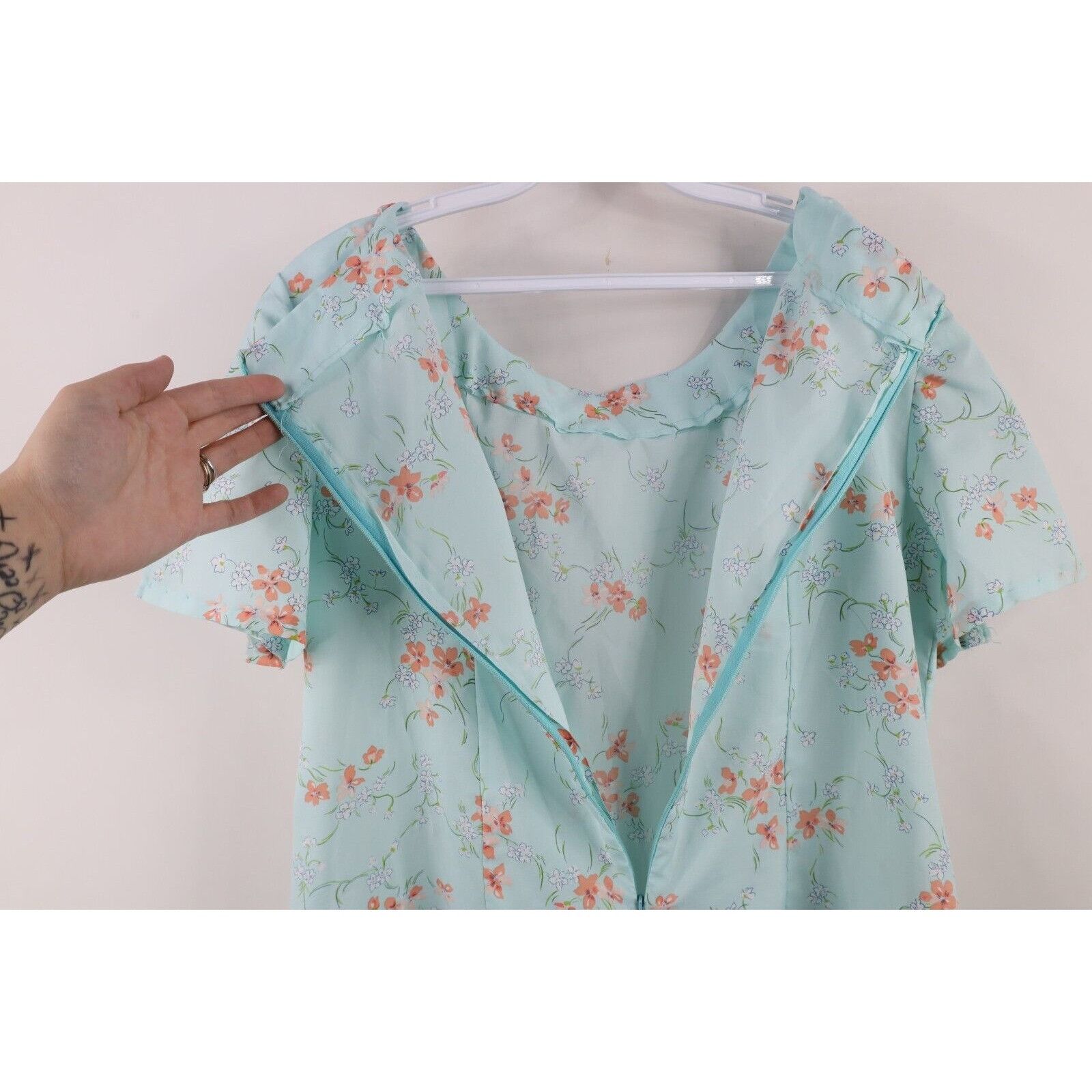 Vintage Vintage 70s Mid Century Modern MCM Flower Muu Muu Dress Size L / US 10 / IT 46 - 5 Thumbnail