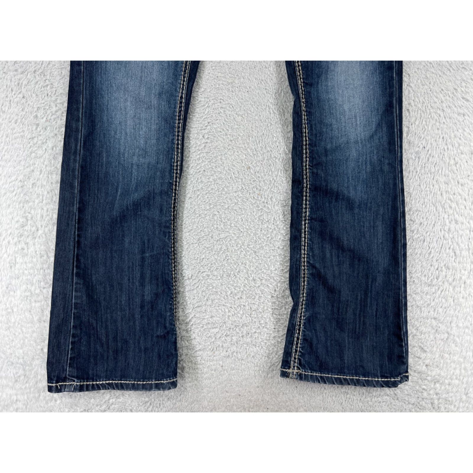 Denime VINTAGE American Star Jeans Women 9 Blue Denim Bootcut Dark Wash Distressed Cotton Stars Size 30" / US 8 / IT 44 - 5 Thumbnail