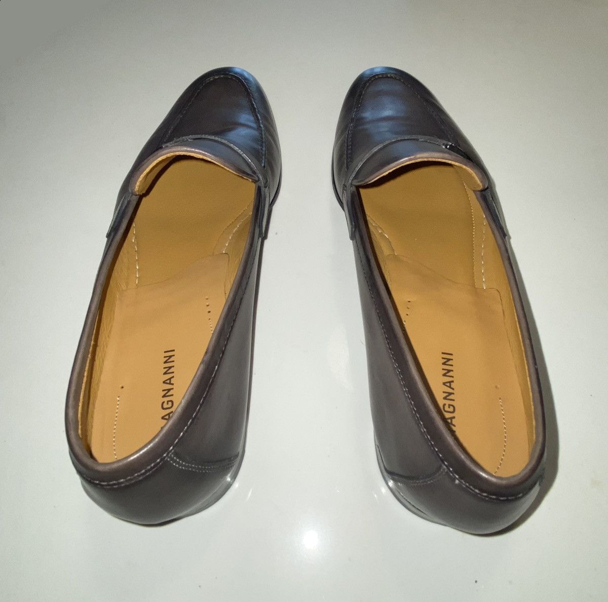 Magnanni 'Tonio' Bit Strap Loafer Gray Leather 12