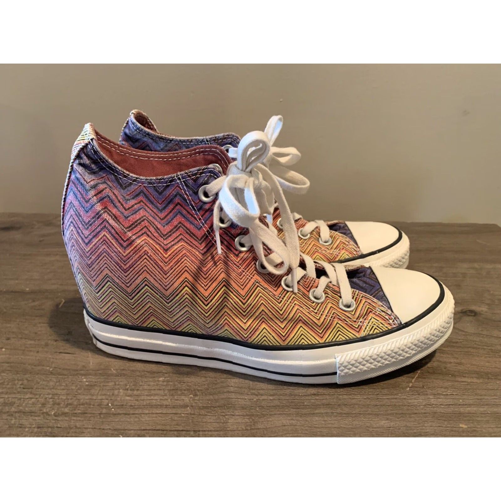 Converse Converse x Missoni Chuck Taylor All Star Lux Mid Hidden Wedge Multicolor Women's 9 Sneaker Size US 9 / IT 39 - 2 Thumbnail