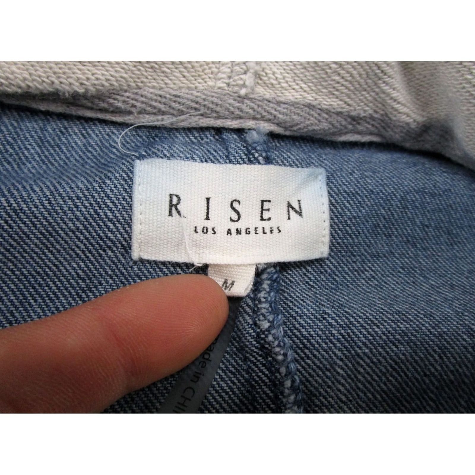 Denime Risen Jeans Hoodie Denim Full Zip Up Jean Jacket Womens Size M Read 90s? (Not Vintage) Size M / US 6-8 / IT 42-44 - 2 Thumbnail