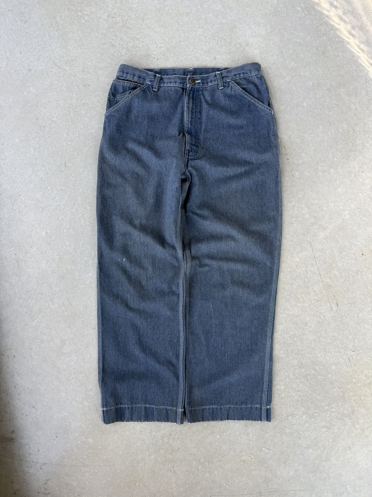 Japanese Brand × Vintage Vintage Roebucks Blue Carpenter Pants Size US 34 / EU 50 - 1 Thumbnail